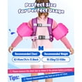 thumbnail image 5 of HeySplash Swim Vest with Adjustable Strap，Fit 30-44 Lbs Kids,Arm Floaties Water Wing Children Learn to Swim, Puddle Sea Beach Jumper，Purple Check Pattern, 5 of 7