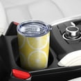thumbnail image 5 of 20 Oz Lemon Coffee Tumbler Double Wall Insulated Stainless Steel Water Bottle | Metal Reusable Thermoses Flask with Cup Cap | Leak & Sweat Proof with Anti-Dust Lid, 5 of 7