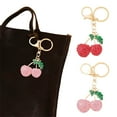 thumbnail image 2 of Visland Girl Keyring Cherry Shape Charm Sparkling Rhinestone Keychain Pendant Bag Handbags Backpacks Charm Accessories, 2 of 7