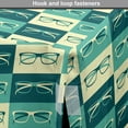 thumbnail image 4 of Indie Dog Crate Cover, Pattern with Eyeglasses in Vintage Style Hipster Cool Design Modern, Easy to Use Pet Kennel Cover for Medium Large Dogs, 35" x 23" x 27", Petrol Blue Turquoise, by Ambesonne, 4 of 6