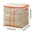 thumbnail image 3 of Caja de almacenamiento para debajo de la cama | Organizador de ropa plegable con tapa de PVC transparente | Contenedor de tela de gran capacidad para ropa de temporada, edredones y zapatos, 3 of 6