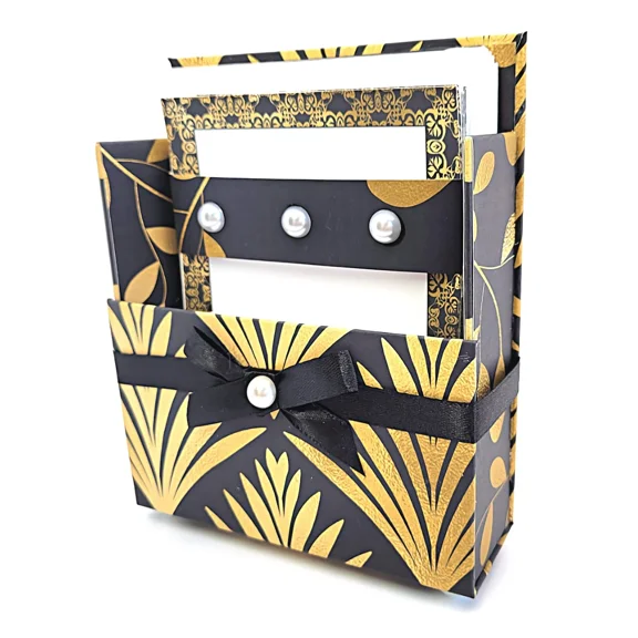 42-Pc Stationery For Him Gift Box Set W/Reusable Desktop Organizer Box And Gold