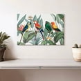 thumbnail image 2 of Elephant Stock Tropical Safari Parrots Wall Art - Horizontal Canvas Wall Art - Lobby Wall Decor - Animal Canvas - Green And Blue Decor - 12" x 8", 2 of 8