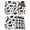 White, variant on Black White Cat Placemats Set of 4 Cat Paw Cute Silhouette Place Mats Indoor Wipeable Table Mats Washable Cloth Dining Table Placemats for Kitchen Holiday Party Home Decor 13x19 Inch