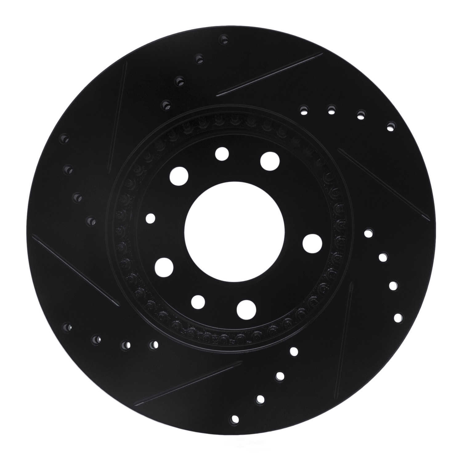 Dynamic Friction Company 633-80038R DFC Brake Rotor - Drilled And Slotted - Black