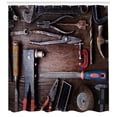 thumbnail image 3 of Ambesonne Industrial Shower Curtain, Craft Mechanic, 69"Wx70"L, Multicolor, 3 of 3