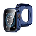 thumbnail image 1 of wonima02 2 in 1 Case [2-Pack] Compatible with Apple Watch Series 9 Series 8 Series 7 41mm with Built-in Screen Protector, Straight Edge Hard PC Full Body Protective Cover for iWatch 41mm, Blue, 1 of 1