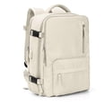 thumbnail image 1 of Mochila de viaje VGCUB grande de 40 litros para ordenador portátil de 17 pulgadas, color beige, 1 of 9