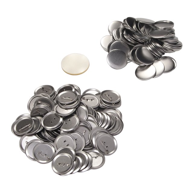 100 Juegos de Suministros para Hacer Botones en Blanco Kit de Pines Redondos de Metal Multiusos para Insignia de Diseño Personalizado DIY ANGGREK Otros