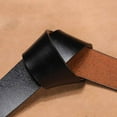 thumbnail image 6 of Durable Craft DIY Replacement Genuine Leather Belt 3.3/3.8cm with Hole Classic Waistband No Buckle Girdle 01 BROWN 3.8CM, 6 of 8