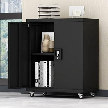 

AYFDEGT Metal Cabinet Garage Cabinet with 4 Adjustable Shelves 70.8\u201D Steel Office Cabinet with Locking Doors for Garage Home Office Grey