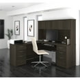 thumbnail image 4 of Bestar Embassy 71" L-Desk with Hutch in Dark Chocolate, 4 of 4