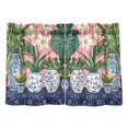 thumbnail image 7 of Yayeee Kitchen Curtains Tier Pair Light Filtering 27"x36" Rod Pocket Short Cafe Window Panel, Floral Vase, 7 of 7