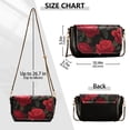 thumbnail image 3 of Crossbody Bags for Women Casual Lightweight Travel Handbags Red Roses Pattern, 3 of 7