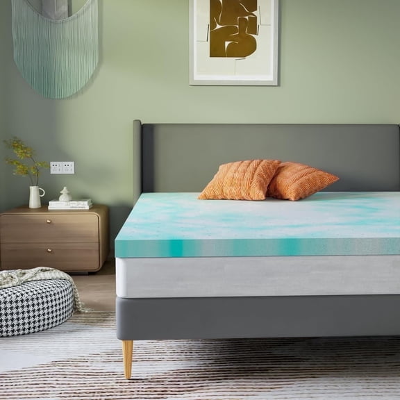 Sailvan 2 Inch Twin XL Memory Foam Mattress Topper, Gel Cooling Mattress Topper Twin XL for Pressure Relief, Comfortable Bed Mattress, CertiPUR-US Certified