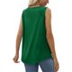 thumbnail image 3 of Camiseta sin mangas plisada para mujer, Color puro, elegante, transpirable, informal, de verano, sin mangas, 3 of 5