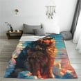 thumbnail image 5 of Pofeuu Colorful Cloud Shepherd Dog Print Ultra-Soft Micro Fleece Blanket,for Bed Or Sofa,All Season Throw Blankets Flannel Blanket-40"x30", 5 of 7