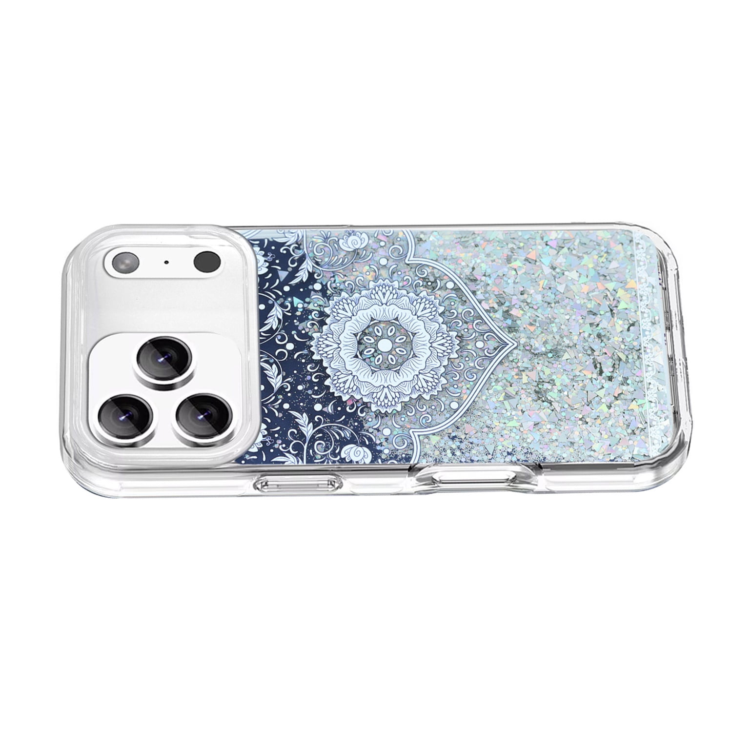 Strong Liquid Quicksand Glitter Cover Case for iPhone 17 Pro Max - Blue