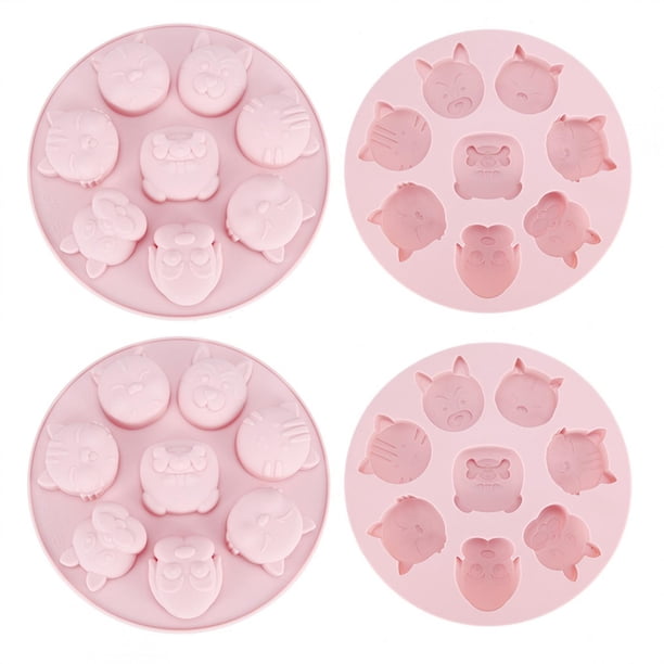 Molde para hornear pasteles, 2 moldes para hornear con forma de animales de dibujos animados, molde para pasteles, rendimiento finamente afinado