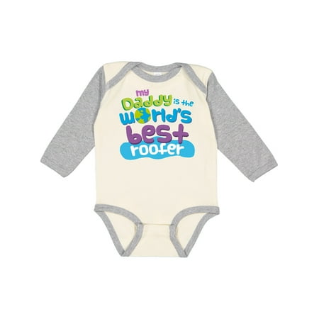 

Inktastic My Daddy is the World’s Best Roofer Gift Baby Boy or Baby Girl Long Sleeve Bodysuit