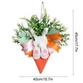 thumbnail image 3 of Costeam Easter Carrot Wreath with Bow,Hanging Decor for Garden Gate and Front Door, 3 of 6