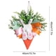 thumbnail image 3 of Corona de Zanahoria de Pascua con Lazo y Adorno Colgante en Forma de Zanahoria, para Decoración de Patio o Puerta., 3 of 6