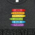 thumbnail image 4 of Inktastic Colored Crayons Girls Baby Dress, 4 of 5