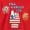 Red, variant on Peanuts Girls' Sweater Snoopy Star Spangled Fun Long Sleeve Crewneck Sweater, Sizes XS-L