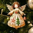 thumbnail image 2 of nTRIUQJ Vintage Angel Ornaments for Christmas Tree Decoration, Hanging Angel Figurines for Home, Office, Party and Gift Giving F, 2 of 4