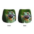 thumbnail image 3 of Balery Red-Eyed Tree Frog Pantalones cortos deportivos para mujer con forro y dos bolsillos, elásticos, para entrenamiento, gimnasio, yoga-XX-Large, 3 of 7