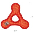 thumbnail image 2 of DuraForce Jr TriangleRing ZigZag Red-Red Durable Woven Fiber Squeaky Dog Toy, 2 of 8