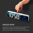 thumbnail image 3 of Graflsoa Dual-Purpose LED Music Alarm Clock with Voice Control, Dual Alarms, Snooze, Weekend Mode, Built-in Lithium Battery, White/Silver/Black Options, 3 of 6