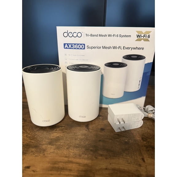 Pre-Owned TP-Link Deco X68 Tri Band Mesh WiFi 6 Whole Home System 2-Pack
