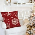 thumbnail image 6 of Dongrere Linen Christmas Pillow Covers 18x18 Inch Red Pillowcase for Christmas Decorations Indoor Decorative Pillow Case for Indoor & Outdoor Use, 6 of 6