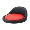 thumbnail image 4 of Taburete redondo Perfecl repuesto de asiento de cuero PU Negro y rojo con respaldo bajo, 4 of 8