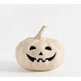 thumbnail image 1 of Hallowmas Handcrafted Jack-O'-Lantern, Artisanal Kiln-Fired Terracotta Pumpkin with Hand-Carved Details, 2025 Fall & Halloween Decor, Natural Terracotta, 1 of 8