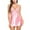 Pink, variant on Viikei Halloween Pajamas for Women Set Christmas Pajamas Women Lingerie V Neck Nightwear Satin Sleep Sexy Lace Chemise Mini Dress PK/XL