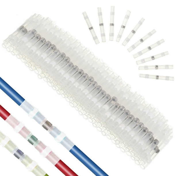 Injueey 150 pack/lote conectores de sello de soldadura resistentes al agua para terminales IP67 conectores eléctricos impermeables Electrónica miscelánea Azul