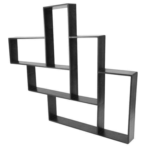 Cement Paving Mould DIY Plastic Floor Mould Garden Floor Path Tile Colored Brick Mold (Black)