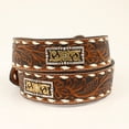 thumbnail image 2 of Nocona N2414808-34 Floral Embossed Strap Conchos Leather Mens Belt & Buckle, Tan - Size 34, 2 of 2