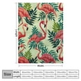 thumbnail image 4 of Orinice Flamingo Leaves Pattern Warm Lightweight Blanket Soft Fleece Blankets for All Seasons - Decorative Throw Blanket for Living Rooms, Sofa, Office - Multiple Sizes Available 60x80in, 4 of 6