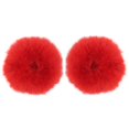 thumbnail image 1 of Pompones enrollables, paquete de 2 unidades de coleteros para el pelo de piel sintética peluda, moños para el pelo de piel artificial, banda elástica para el pelo, pulsera, accesorios para cola de cab, 1 of 5