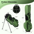 thumbnail image 3 of Gymax 8-Way Golf Stand Bag w/ 5 Pockets Lightweight Portable Golf Club Bag Handles Green, 3 of 9