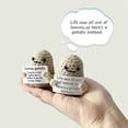 thumbnail image 5 of 2 piezas de divertido juguete de patata con mensaje positivo, linda muñeca de patata de ganchillo con tarjeta positiva, 5 of 5
