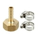 thumbnail image 1 of 1 pieza de 1/4 "Barb x 3/8" NPT hembra de latón adaptador de púa para manguera de 6 mm OD accesorios de conexión rápida con 2 abrazaderas de manguera Clips, 1 of 1