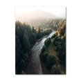 thumbnail image 1 of Póster de lienzo de paisaje de Río y bosque verde nórdico, impresiones de montaña y árbol de naturaleza, cuadro decorativo, arte de pared para sala de estar, 1 of 4