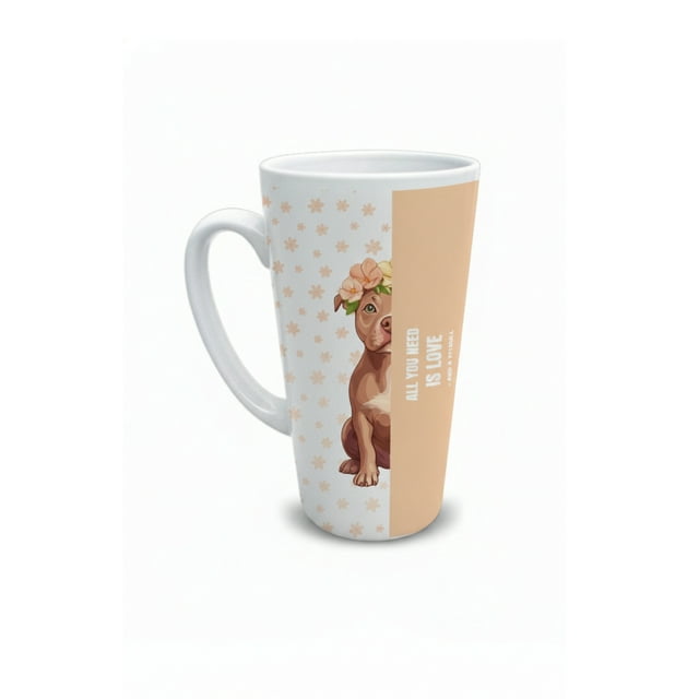 Taza de cerámica 502 ml con diseño ilustrado de perros