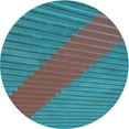 thumbnail image 1 of Ahgly Tapis Rond Lavable en Machine Intérieur Transitionnel Turquoise Foncé Vert, 6 Pieds Rond, 1 of 7