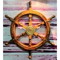 thumbnail image 5 of Wooden Ship Wheel wall and Pirate Décor | Pirate Rustic Captain | SHIP WHEEL 18, 24, 36 INCHES Nautical Style Captain Boat Wheel, 5 of 6
