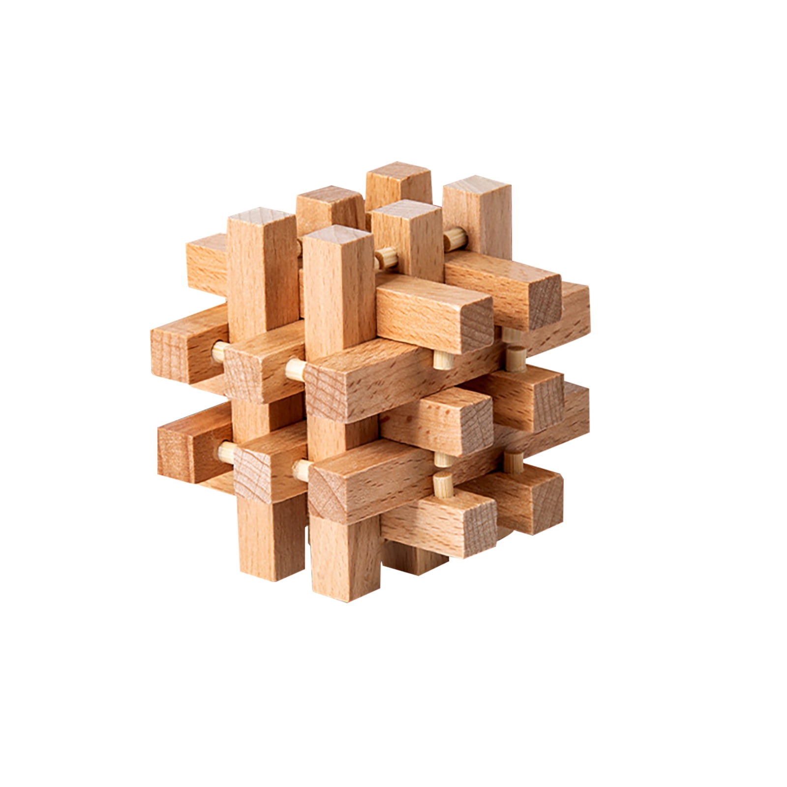 IQ Wooden Puzzle, 3D - Cube - Black